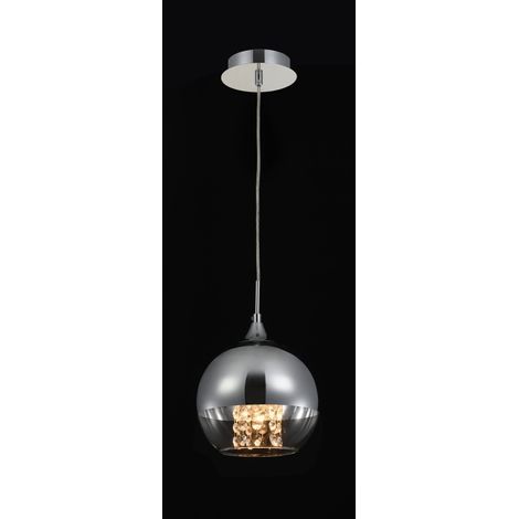 Lampada pendente Pendant in Metallo Fermi Nickel (1/4)