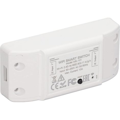 WLAN-Schaltmodul mit Sprachsteuerung, Timer-Funktion und Ein-/Ausschaltsteuerung für Smart-Geräte (Tuya-App), 220 W, 10 A, 90–250 V (1/5)