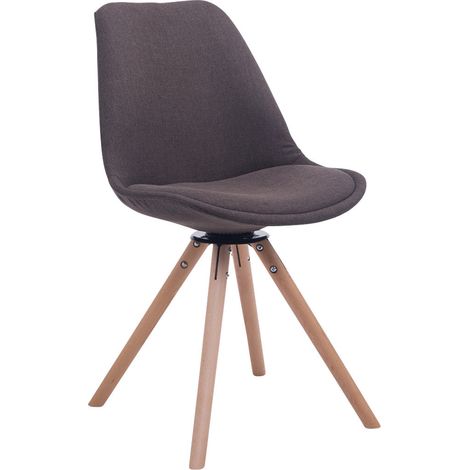 Silla de comedor x1 silla de visitas con asiento giratorio 360° tela gris oscuro patas redondas de madera clara 100008316