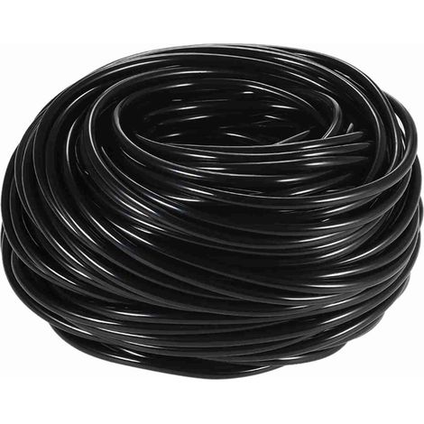 Tuyau d'arrosage de 50 m, diamètre 4/7 mm, pour système d'irrigation goutte à goutte, idéal pour jardin, pelouse, terrasse et plantes. Alimentation en eau. (1/5)