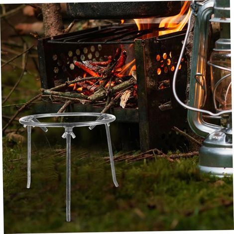 Camping-Dreibeinstativ zum Kochen über dem Holzfeuer, Topfständer für den Außenbereich, leicht zu transportieren (1/4)