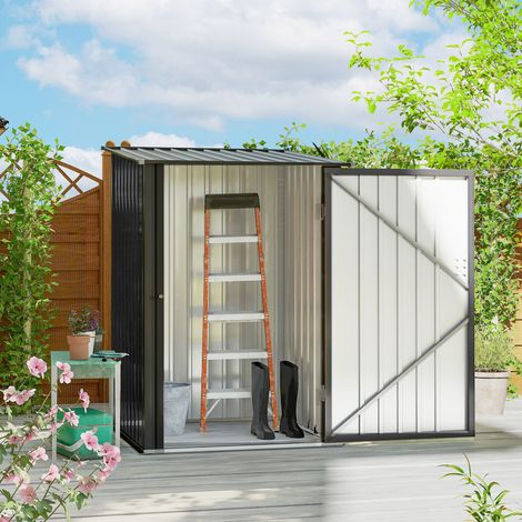 Abri de jardin - en acier 100 x 103 x 160 cm gris foncé - Pratique