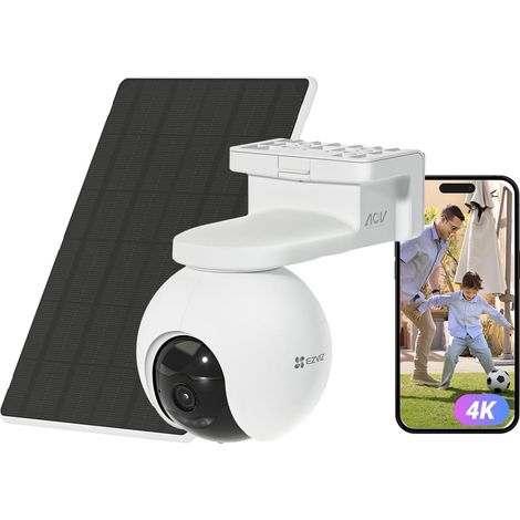 Camera Surveillance WiFi Exterieure sans Fil sur Batterie Détection Personnes/Véhicules Caméra Extérieure 360° PTZ Vision Nocturne Couleur Audio Bidirectionnel CB8 Lite 4MP (1/5)