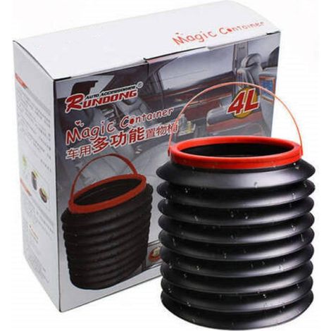 TRADE SHOP - Cestino Contenitore Box Porta Oggetti Per Auto Capacità 4 Lt Pieghevole -