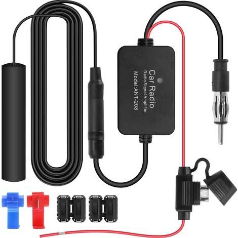 Amplificateur Antenne Autoradio, 12V Dab Antenne Voiture Compatible avec Radio Dab/FM/AM, Antenne Autoradio Dab/FM pour Autoradios Post-Equipés, Antenne Radio Voiture pour Véhicule,Camping,SUV (1/5)