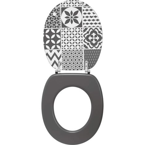 Wirquin 20722706 Tappetino WC Woody in piastrelle di cemento 43x37,5x6,5 cm (1/4)