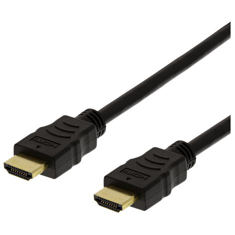 DELTACO HDMI-1010D-FLEX CÂBLE HDMI 1 M HDMI TYPE A (STANDARD) NOIR (1/3)