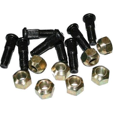 8-teiliges Radmuttern- und Bolzen-Set für Kompaktlader 720 721 722 730 731 732 741 742 - Ersatzteil-Nr. 6564669 6709170 (1/5)
