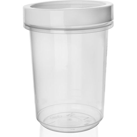 Recipiente para alimentos con tapa de rosca, junta de silicona y apto para microondas (1/5)