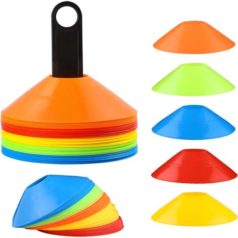 Conos de entrenamiento, placas, setas, juego de conos, 50 piezas, flexible (1/5)