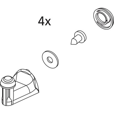Kermi Führungshaken Set, EBIN014, Weiß, 2533895