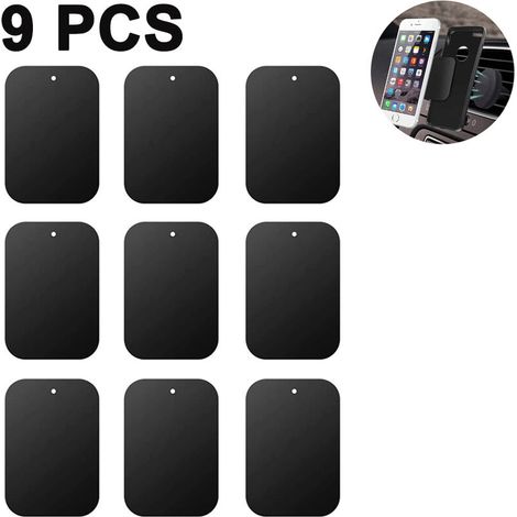 Placa mágica de metal para imán de teléfono celular con adhesivo 3M, reemplazo para soporte magnético de teléfono para automóvil.