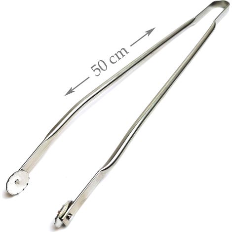 Grande Pince INOX à roulettes Multifonctions pour Barbecue, Taille 50 cm (1/5)