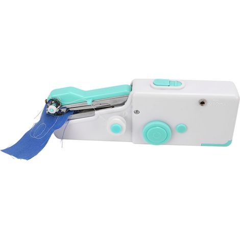 Machine à coudre portable sans fil, multifonctionnelle, idéale pour débutants, enfants et adultes (bleue).
