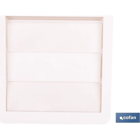 Pack de 5 grilles de ventilation ABS blanches avec lames mobiles Ø10 cm (1/4)