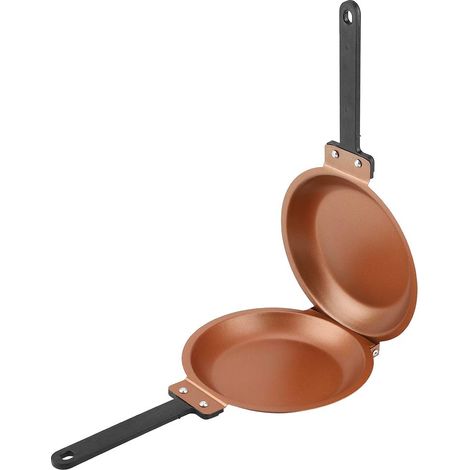 Padella per omelette antiaderente a doppia faccia – piccola – adatta a tutti i tipi di piano cottura, inclusa l'induzione.