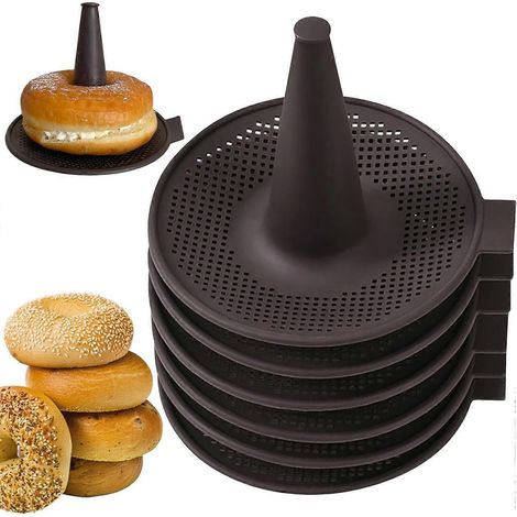 Stampi in silicone, stampo per ciambelle per la cottura, set di stampi per ciambelle, 6 pezzi di stampi per bagel e ciambelle al caffè