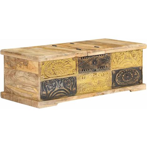 Table basse-Table Salon 100x50x35 cm Bois de manguier massif 361698 (1/5)