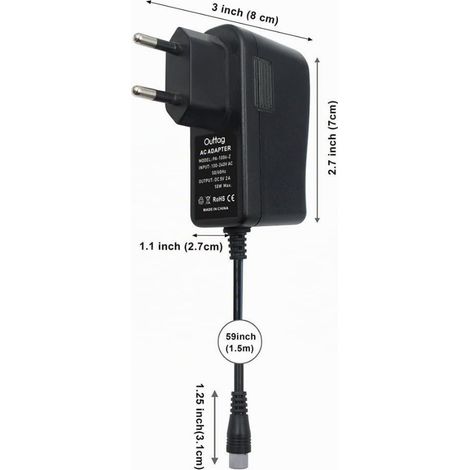 Universel Alimentation Chargeur 5V 2A AC Adaptateur avec 7 connecteur pour appareils LCD, LED Strips, Routers,Haut-Parleur,USB HUB,Balances,Android Portable (1/3)