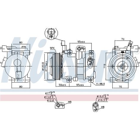Compresseur, climatisation NISSENS 890683 HYUNDAI 977011J000