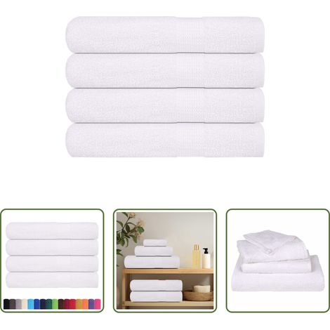 Saunatücher - Saunatücher FROGN 4 Stk. Weiß 80x200 cm 360 g/m² (1/5)