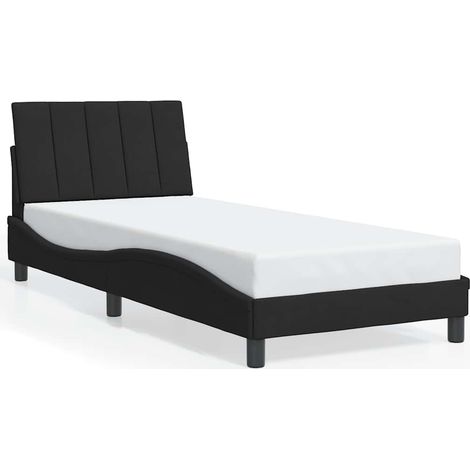 Maison Exclusive - Bettgestell ohne Matratze "Hanko" Schwarz 80x2 (1/5)