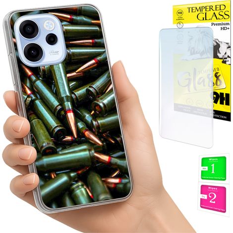 Custodia per Oppo Reno 15F / 15F FS Photo cover Cover posteriore + vetro 9H (1/5)