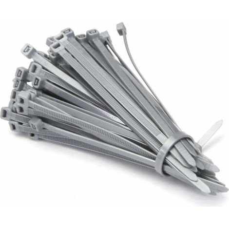Collier de serrage flexible x100. Plastique autobloquant. 4,8 x 100 mm (1/4)