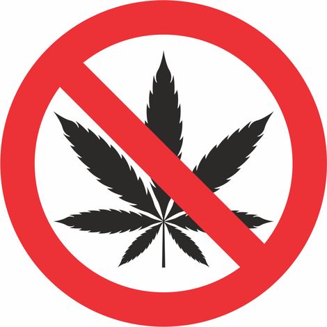 Metafranc Hinweisschild Cannabis verboten Ø 15 cm