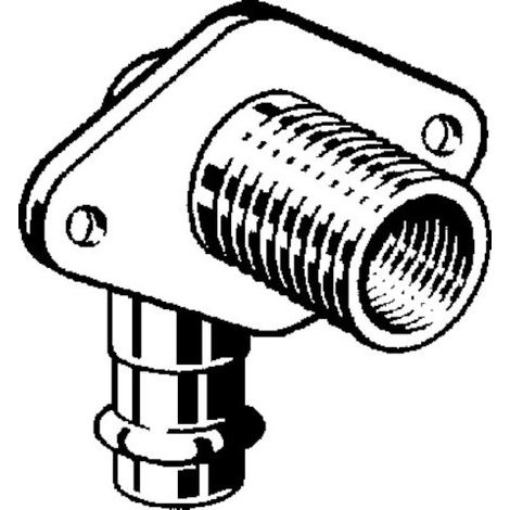 Viega Profipress Sanpress-Traversée de paroi, d 15mm, Rp 1/2, G 3/4 bronze rouge ou bronze au silicium Modèle 2232.1, 279295 (1/3)