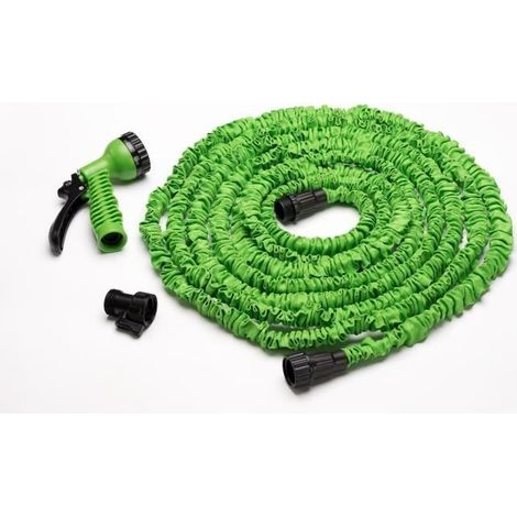 LUCIEN LE JARDINIER Tuyau d\'arrosage extensible 15m avec pistolet (1/5)