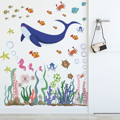 Décoration murale pour chambre d'enfant, autocollants muraux de dessins animés, poster d'art mural, autocollants d'art à décoller et à coller pour la décoration des enfants et des écoles maternelles (1/5)