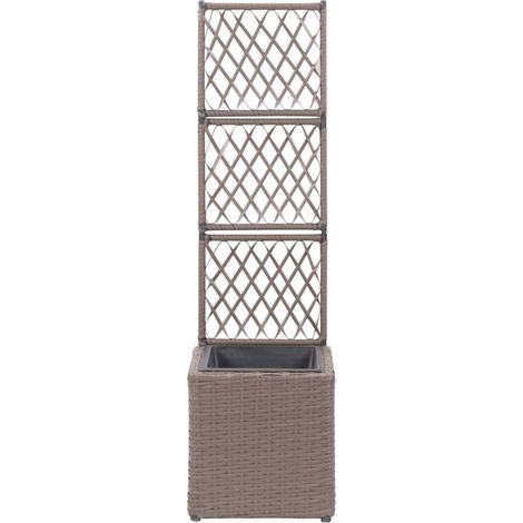 Maison Exclusive - Hochbeet mit Rankgitter 1 Topf 30x30x107 cm Po