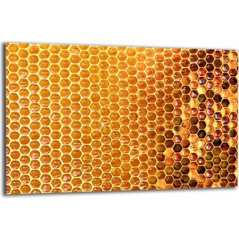 PLAQUE DE PROTECTION EN VERRE POUR CUISINIÈRE 80x52 MIEL (1/5)