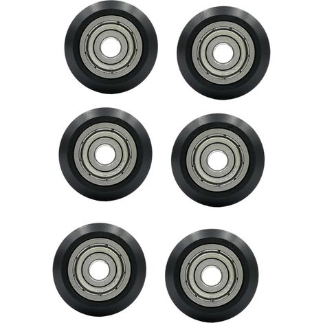 6 pièces Poulies Plastique pour Imprimante Roulements à Billes V groove Résistantes à Usure et Au Roulement Fluide (1/5)