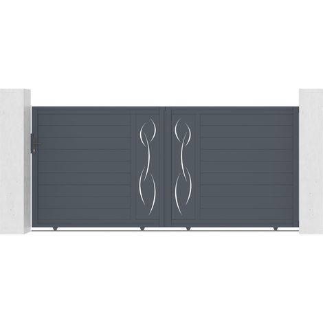 Portail aluminium coulissant LIFE 350x160cm