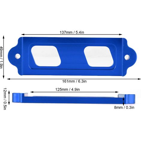 Batteriehalterung aus Aluminiumlegierung für Honda Civic (blau) (1/5)