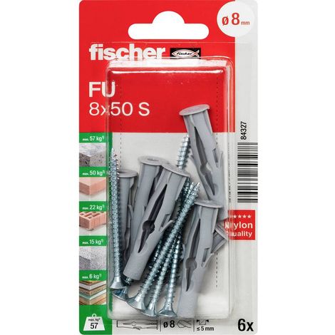 Fischer 084327 FU 8 x 50 S K NV Tassello universale 50 mm 1 KIT (1/5)