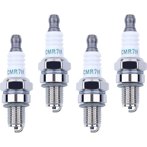 4 Bougies d'allumage CMR7H pour Shindaiwa 3699-91867 Red Max 369991867,506615101,54426090, pour Husqvarna 581362301 pour Stihl Redmax Souffleurs Débroussailleuses Coupe-Bordures Tronçonneuses (1/5)