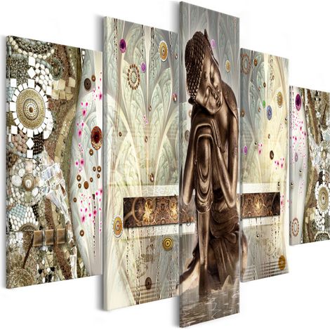 Tableau Imprimé 5 Panneaux "Buddha's Dream Wide" 100 x 200 cm (1/2)