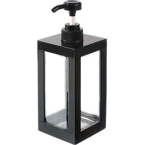 Distributeur de savon liquide de cuisine (noir, 750 ml) 750/500/1000 ml, flacon pompe vide pour shampoing, liquide vaisselle, accessoires de salle de bain (1/5)