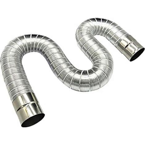 15 m flexibles und gießbares Kaminrohr, Kaminzubehör und Abgasrohr für Zusatzheizung beim Camping und im Winter. (1/5)