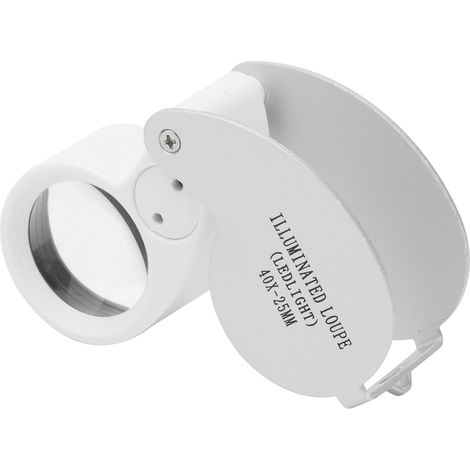 Loupe de bijouterie portable 40X avec éclairage intégré pour la détection et l'identification des bijoux (1/5)