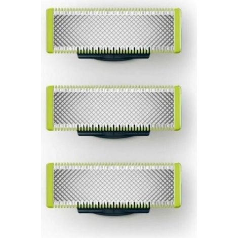 Applicable à Philips OneBlade - Lames de rechange, pour rasoir/tondeuse électrique OneBlade, acier inoxydable robuste, taille, stylisation et rasage, lot de 3 (1/4)