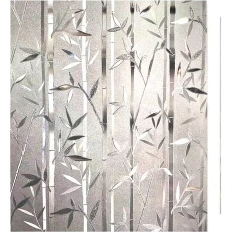 RHG Film Occultant Fenêtre, Film Fenetre Anti Regard, Brise Vue Anti UV, Film Electrostatique vitre Non Adhesif, Film Fenetre Décoratif pour Bureau，45x200cm，Starlight