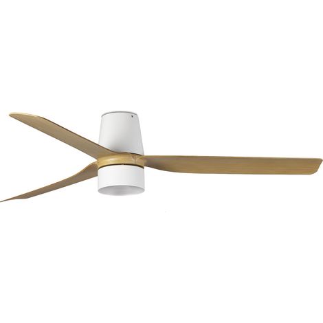 Faro Punt Ventilateur de plafond Punt Tub 132 cm TEK LED blanc mat, pales en érable 2700K (1/2)