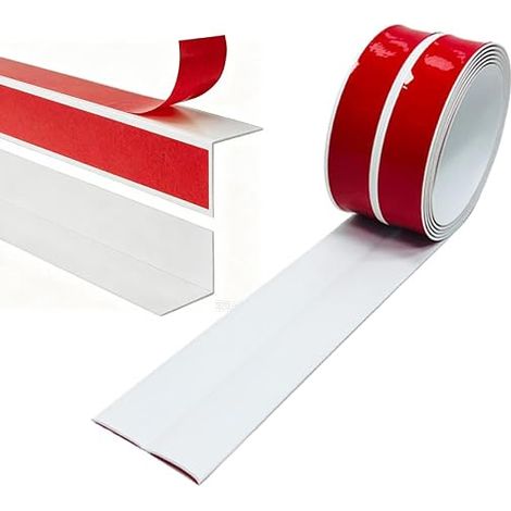 Plinthe autocollante souple en PVC, 2 cm x 3 m, blanc (blanc, 2cm×6m) (1/5)
