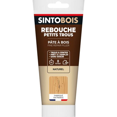 Rebouche imperfections - Pâte à bois naturel 250g Naturel SINTO