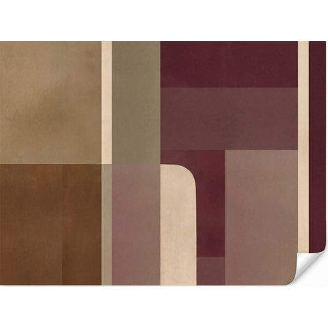 Carta da Parati Pianure - Astratto - Bordeaux - Linee 280x200 cm (1/5)