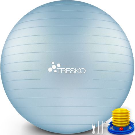 TRESKO Palla Fitness, Palla Pilates Anti-Scoppio 55cm/65cm/75cm/85cm 85cm